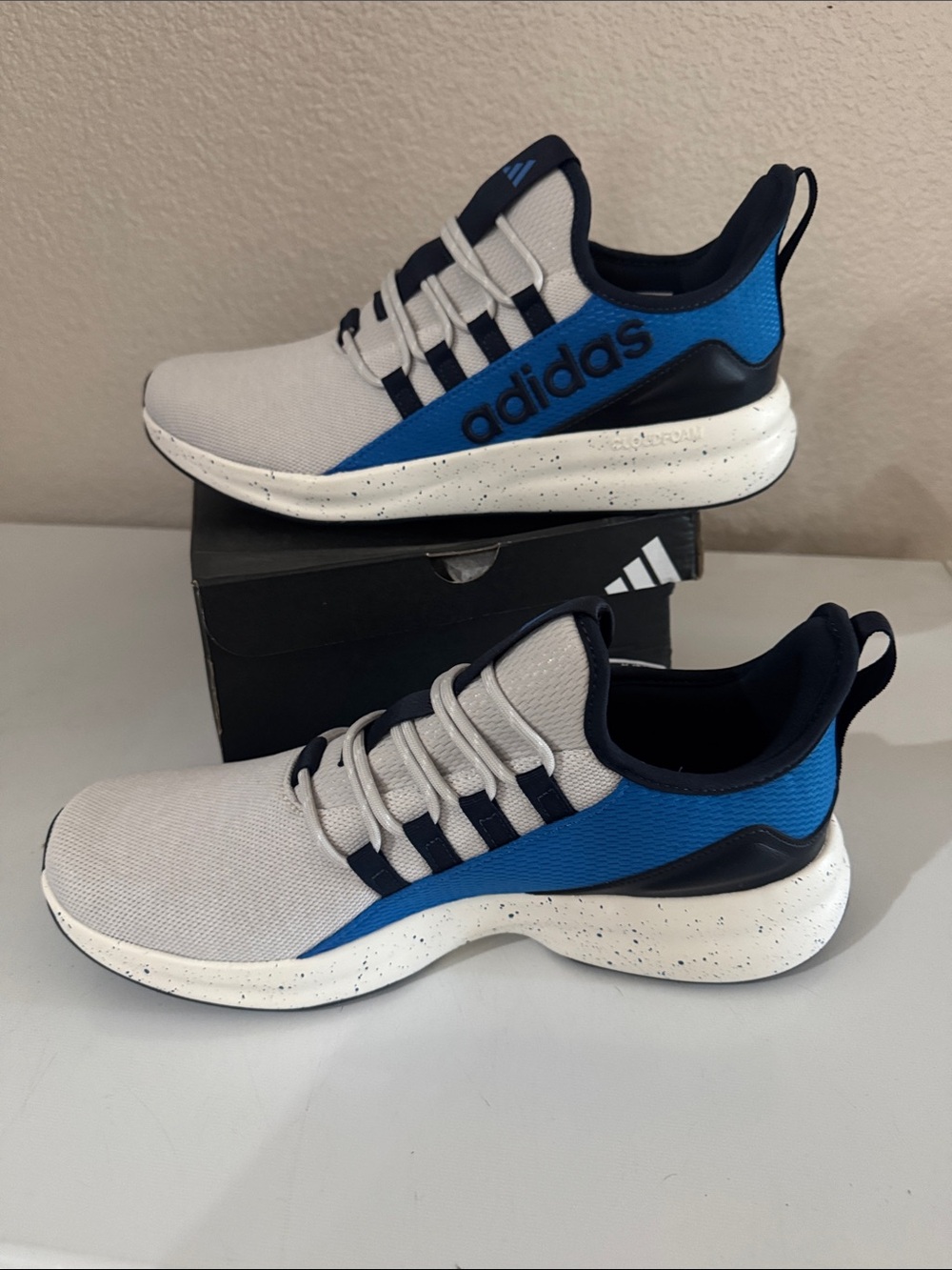 adidas Men’s Athletic Sneaker - Grey & Blue - Picture 5 of 7